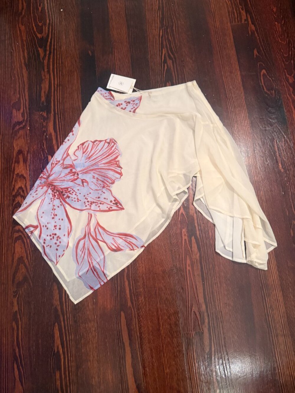 NWT Peppermayo Yellow Kia Low Rise Asymmetrical Midi Skirt Size 2 - Picture 6 of 6